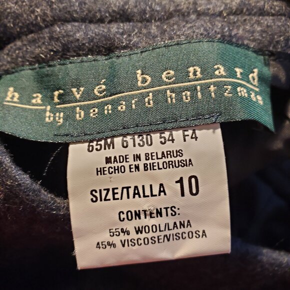 HARVE BENARD SZ 10 Womens Wool Blend Lined Beautifully Seamed Dress Pant Trouser - Picture 3 of 8